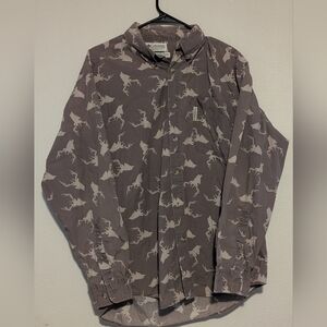 Columbia Men's Gray Shirt with Deer Print